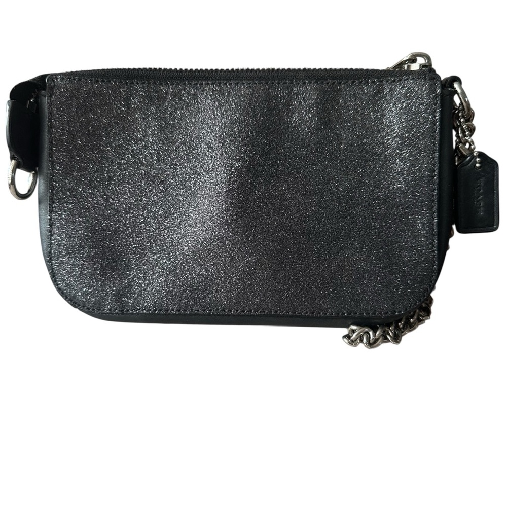 COACH Black Shimmer Convertible Wristlet Bag - Picture 6 of 11